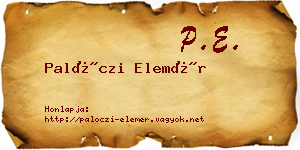 Palóczi Elemér névjegykártya